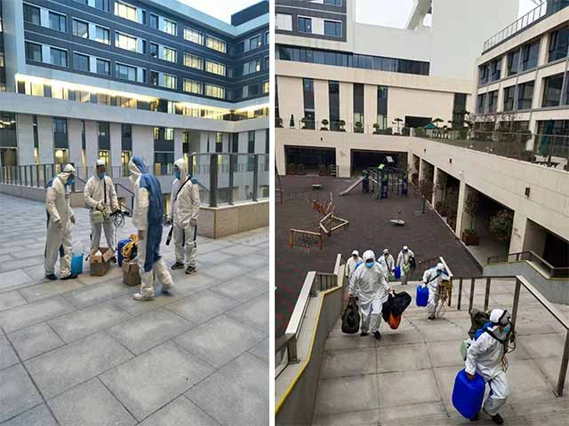 西安城区开展消杀活动,为建设文明西安做贡献